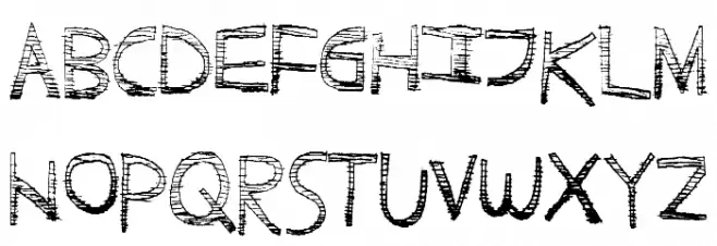 ScratchyFun Schriftart Kleinbuchstaben