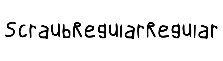 Scraub Regular Regular  font caratteri gratis