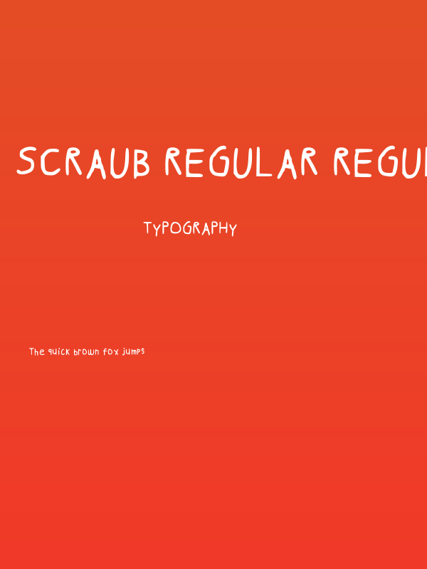 Scraub Regular Regular Poster