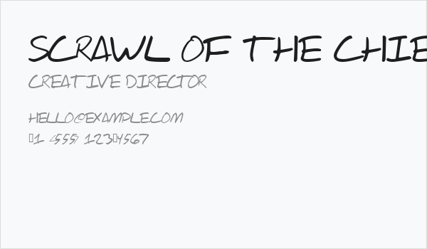 Scrawl Of The Chief Business Card