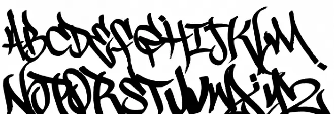 Scrawl3rd خط أحرف كبيرة