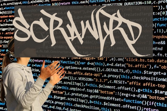 Scrawl3rd Font examples