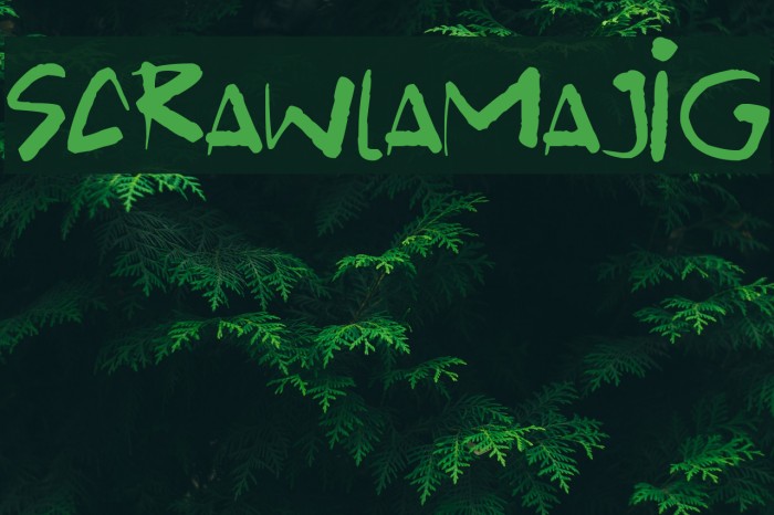Scrawlamajig Font examples