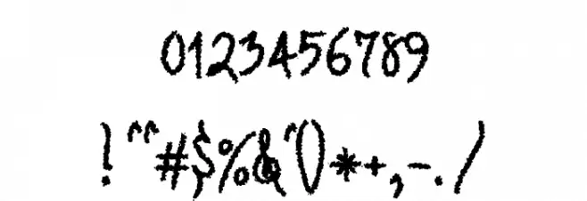 Scrawler Font OTHER CHARS