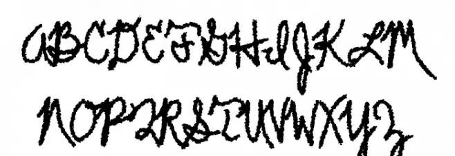 Scrawler Schriftart Groß