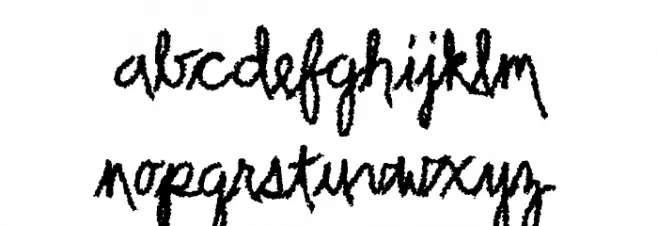 Scrawler Caratteri MINUSCOLO