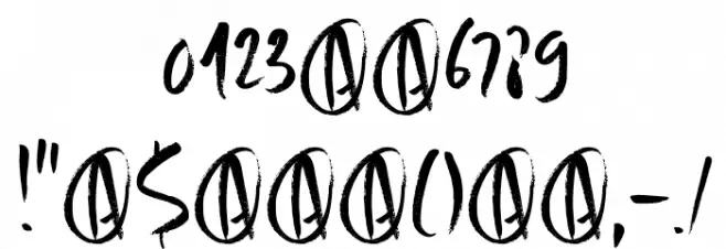Scrawlerz DEMO Regular Font OTHER CHARS