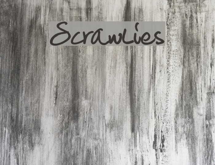 Scrawlies फ़ॉन्ट examples