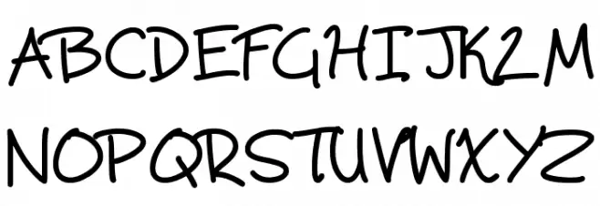 Scrawling Pad Schriftart Groß