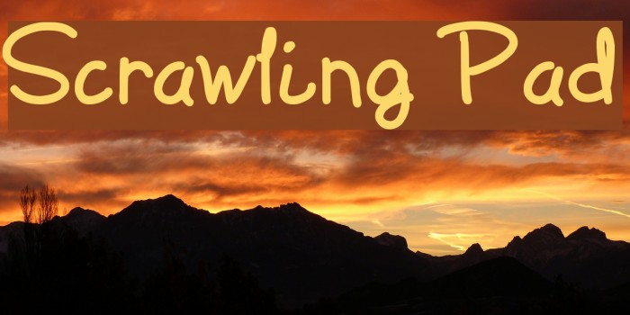 Scrawling Pad Font examples