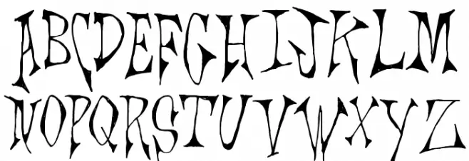 Scrawlings フォント 大文字
