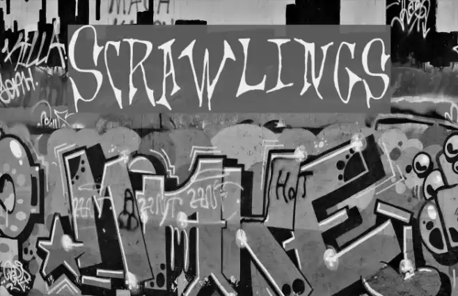 Scrawlings Шрифта examples