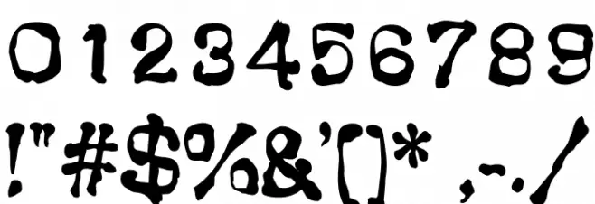 Scrawlly Font OTHER CHARS