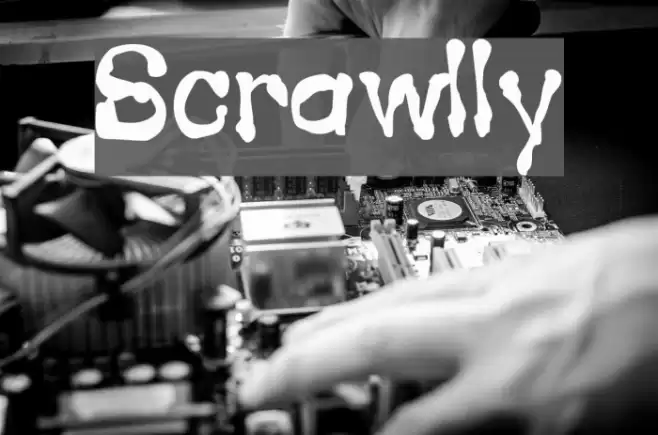 Scrawlly Font examples