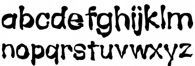 Scrawlly フォント 小文字