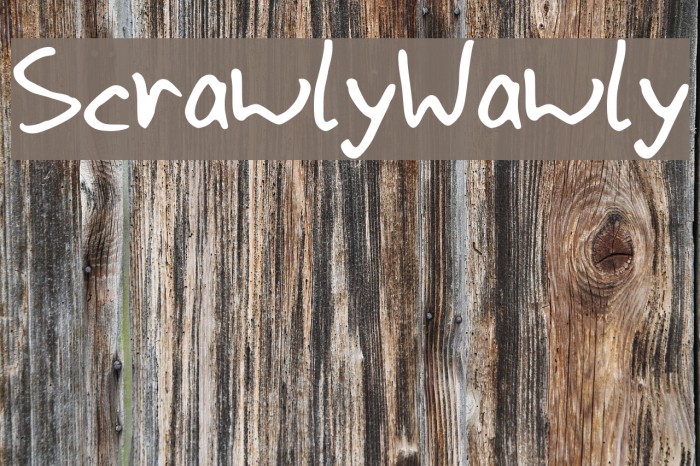 ScrawlyWawly Font examples