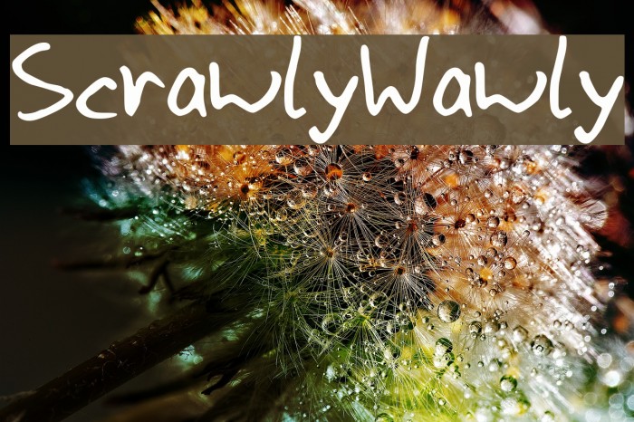 ScrawlyWawly Font examples