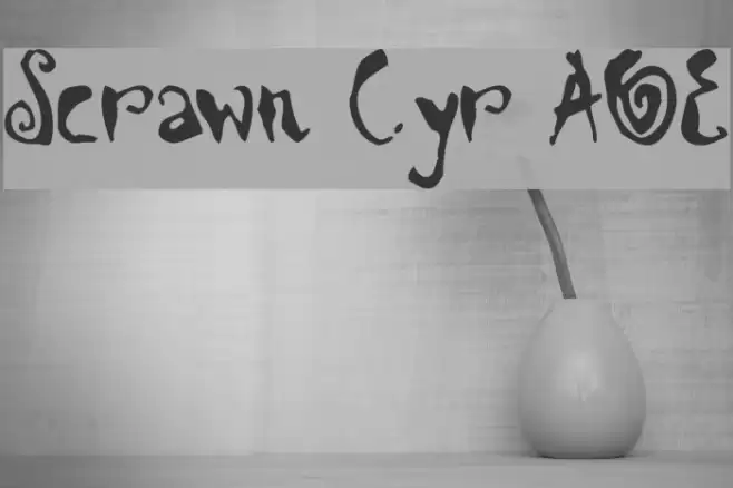 Scrawn Cyr AOE خط examples