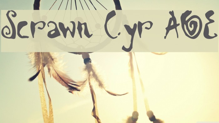Scrawn Cyr AOE لخطوط تنزيل examples