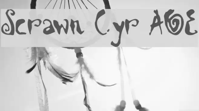 Scrawn Cyr AOE خط examples