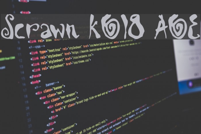 Scrawn KOI8 AOE Font examples
