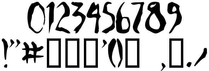 Scrawn Font OTHER CHARS