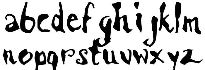 Scrawn Font LOWERCASE