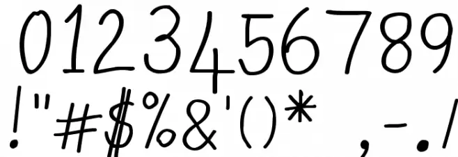 Scrawny Kids Font OTHER CHARS