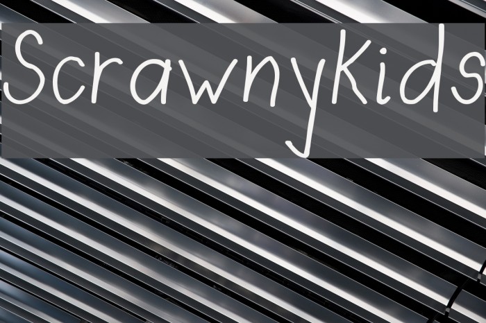 Scrawny Kids Font examples