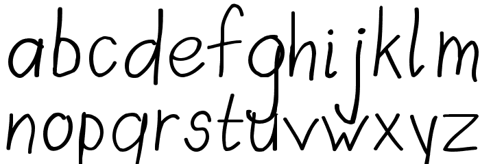 Scrawny Kids Font LOWERCASE