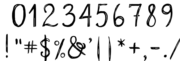 Scrawny Norah Font OTHER CHARS