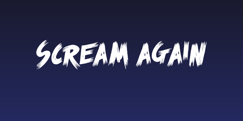 Scream Again Social Header