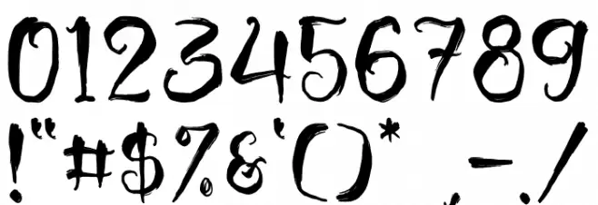 Scream Ghost Font OTHER CHARS