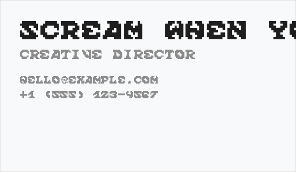 Scream When You're Ready To Die Regular Business Card