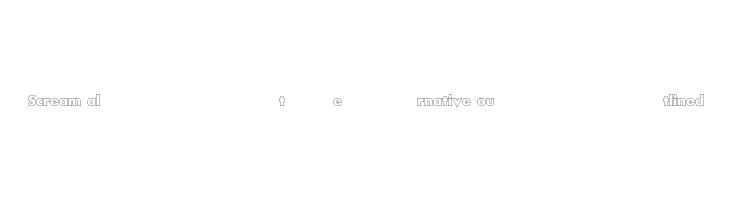 Scream alternative outlined Font