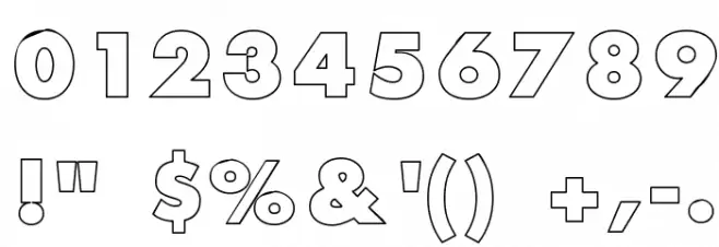 Scream alternative outlined Schriftart Anderer Schreiben