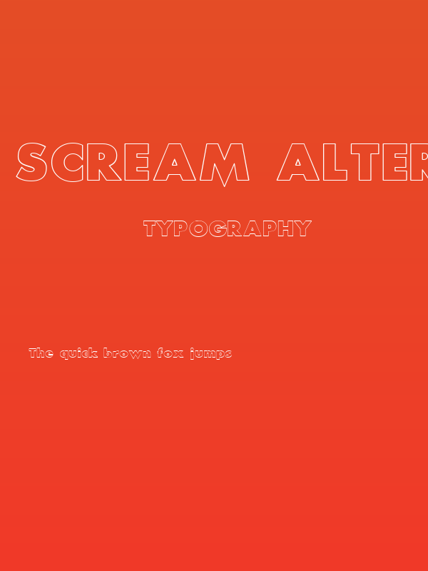 Scream alternative outlined Poster
