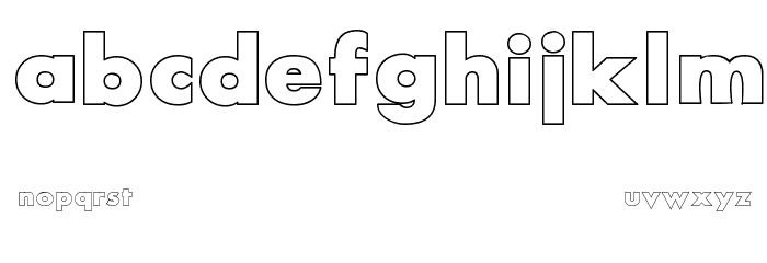Scream alternative outlined Font LOWERCASE