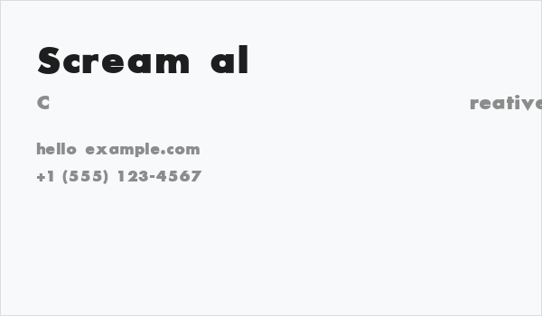 Scream alternative Business Card