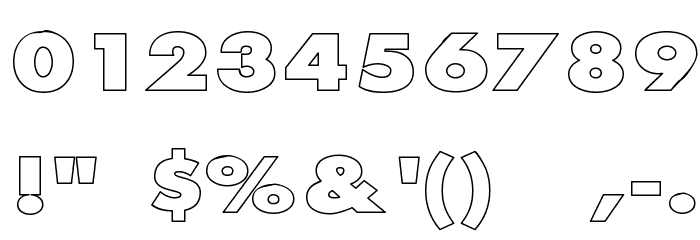 Scream outlined Font OTHER CHARS