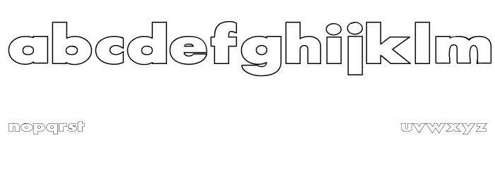 Scream outlined Font LOWERCASE