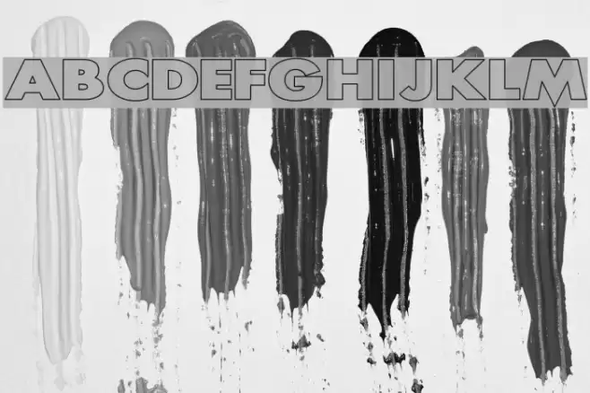 Scream outlined Font examples