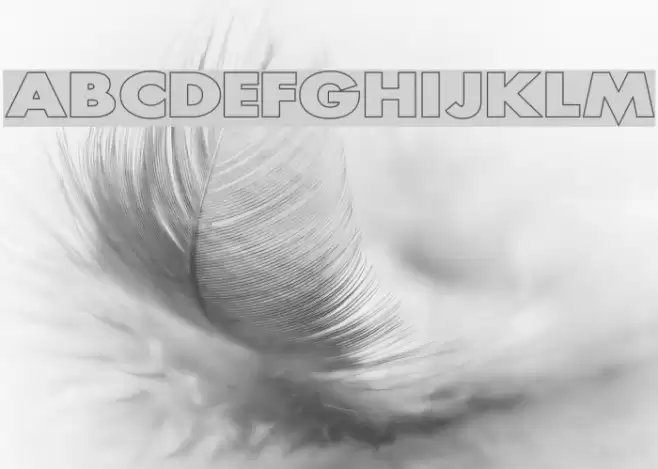 Scream outlined Font examples