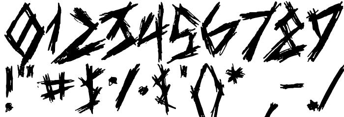 Screaming Chocolate Guy Font OTHER CHARS