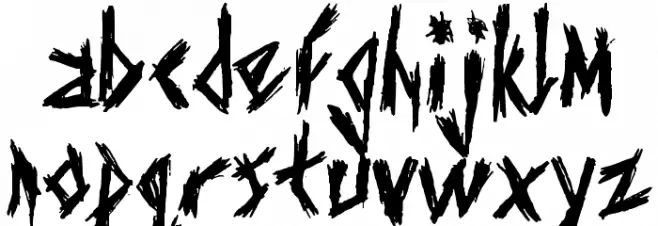 Screaming Chocolate Guy Font LOWERCASE