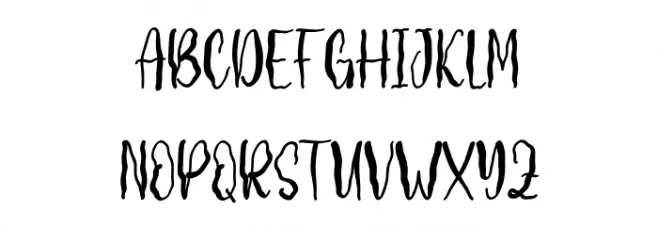 Screaming House フォント 大文字
