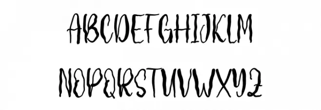 Screaming House フォント 小文字