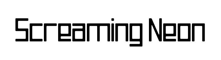 Screaming Neon  Frei Schriftart Herunterladen