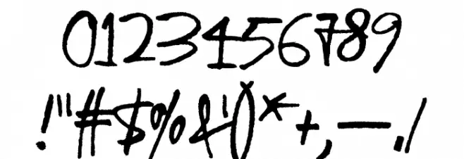 Screaming Red 2 Font OTHER CHARS