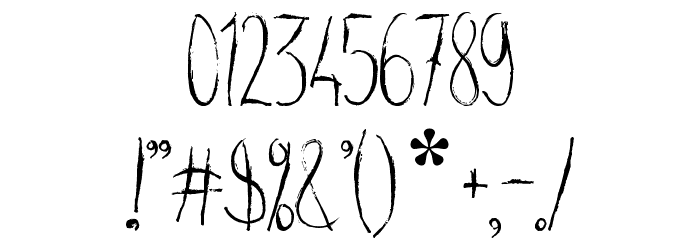 Screamyhand Font OTHER CHARS